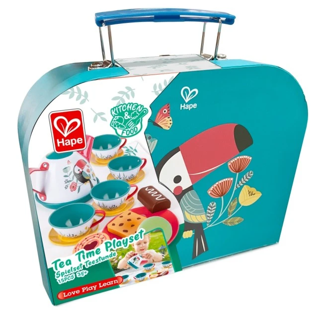 Children’s wooden set, Hape, Tea time, 15 pieces