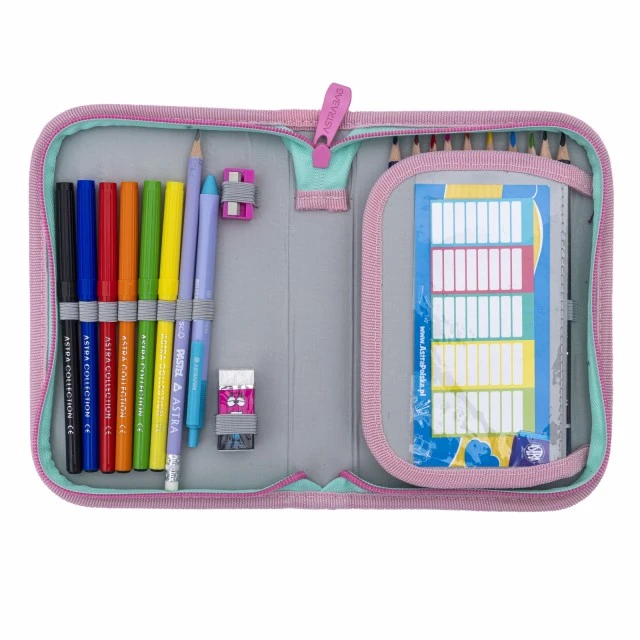 Single vanity case with accessories, Astra, Pandas, AC11, 20 x 14 x 3.5 cm