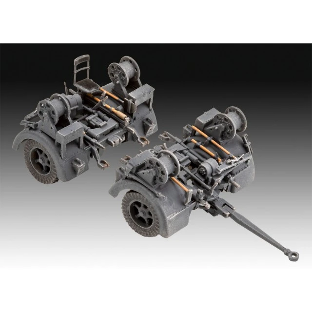 Assembled model 8.8 cm Flak 37 + Sd.Anh.202, 196 parts