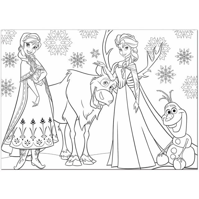 Puzzle, Lisciani, Frozen, Elsa and Anna, Double-sided puzzle 108 pieces