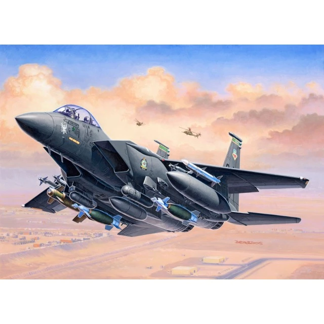 Assembly model, Revell, Starter kit F-15 Strike Eagle fighter with bombs, 70 parts