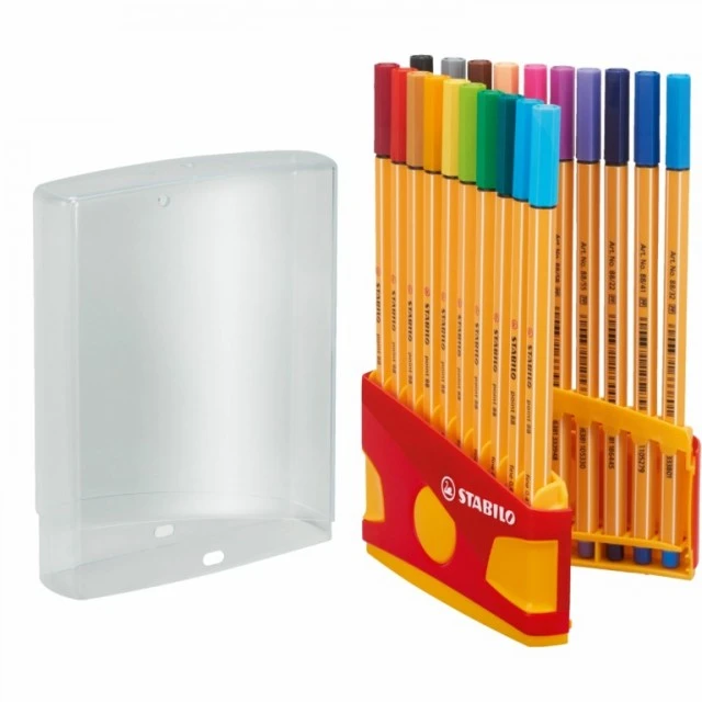 Комплект тънкописци, Stabilo, Point 88 Color Parade ST8820-031, 20 цвята