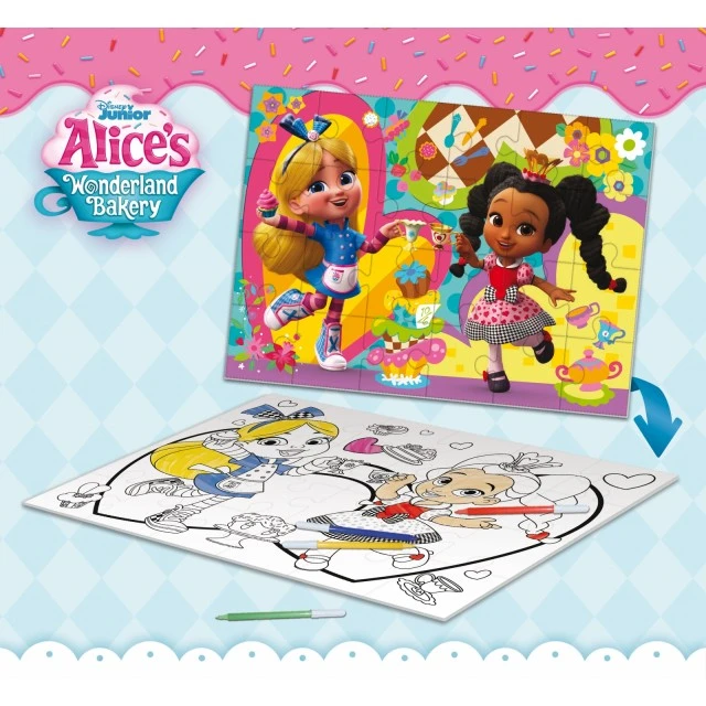 Puzzle, Lisciani, Alice in Wonderland, Double-sided puzzle 24 pieces