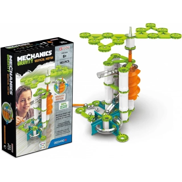 Magnetic construction set Mechanics 764, Vertical engine, 183 parts