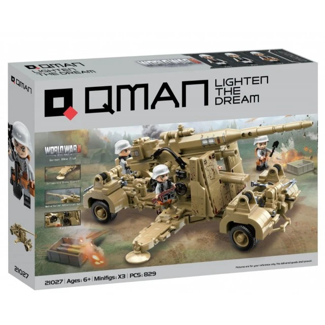 Constructor, Qman, German 88mm FlaK gun, 829 parts