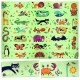 Domino puzzle with animals, 28 pieces