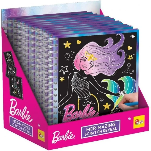 Творчески комплект, Lisciani, Barbie, Scratch Reveal, Скречбук Русалка