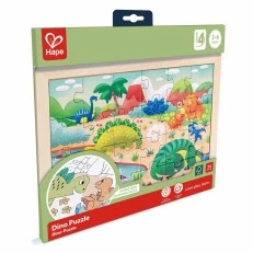 Dinosaurs wooden puzzle, 24 pieces