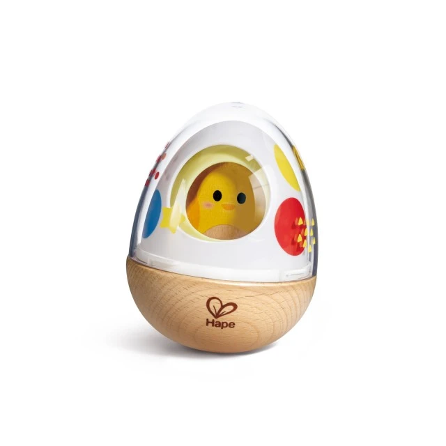 Клатеща се дървена играчка - Пиле