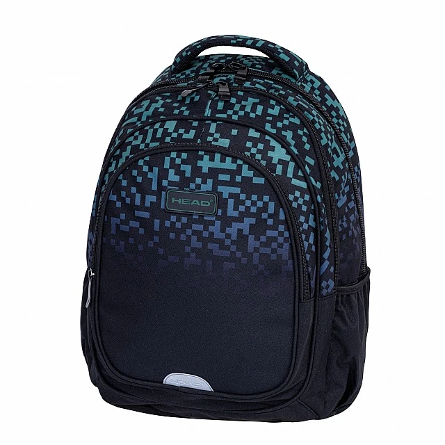 School backpack HEAD Green blocks, AB200, 44 x 32 x 19 cm
