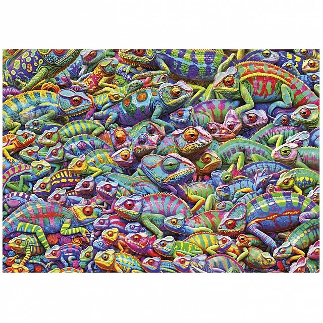 Puzzle, Educa, Chameleon Chaos, 1000 pieces