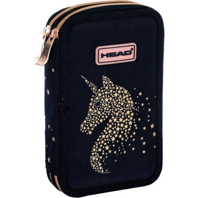 School Toiletry Head, Golden Unicorn, 20.5x13x4.5 cm