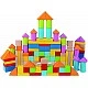 Wooden multicolored cubes, Hape, 101 pieces