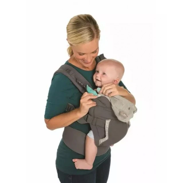 Ergonomic baby carrier with hood, Infantino, 2 in 1, Gray, from 5.4 to 18 kg.