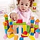 Set of wooden cubes with numbers and letters 80 pieces