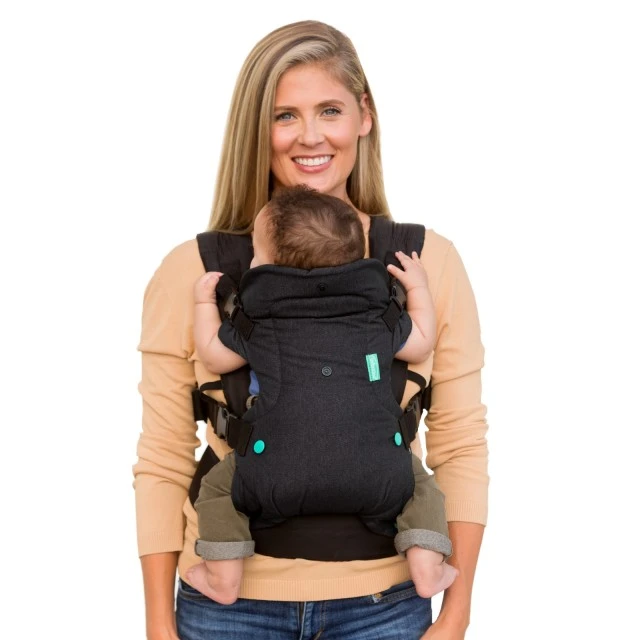 Ergonomic baby carrier, Infantino, Flip 4 in 1, Black, from 3.6 to 14.5 kg.