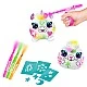 Creative set, Canal Toys, Mini plush toy for coloring, Neon, 10 cm, 2 pieces