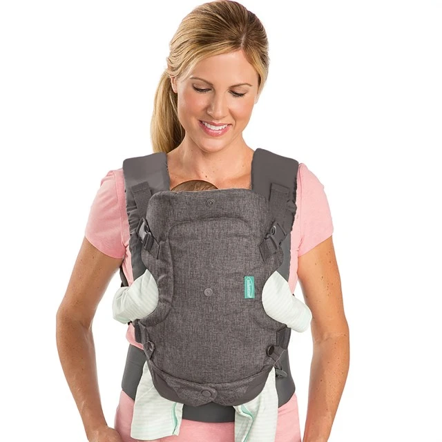 Ergonomic baby carrier, Infantino, Flip 4 in 1, Gray, from 3.6 to 14.5 kg.