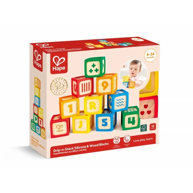 Educational cubes, Hape, 10pcs.