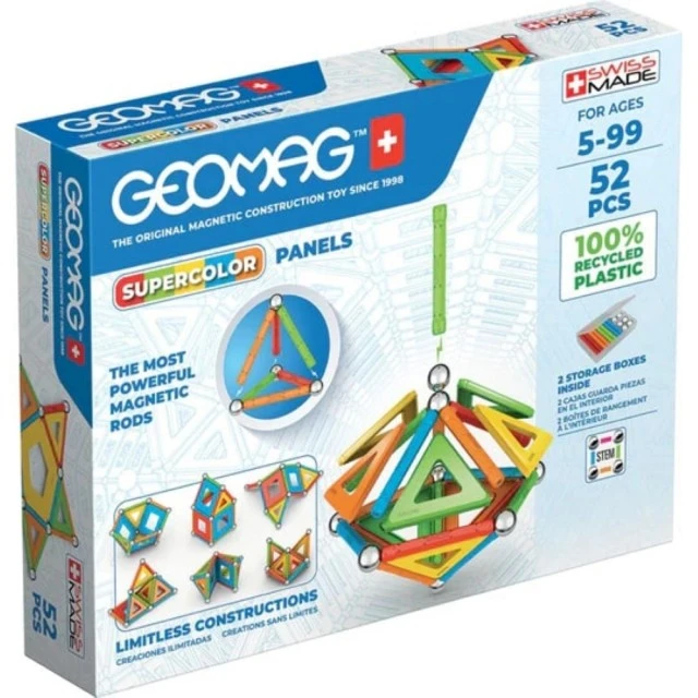 Magnetic constructor Supercolor Panels 378, 52 parts
