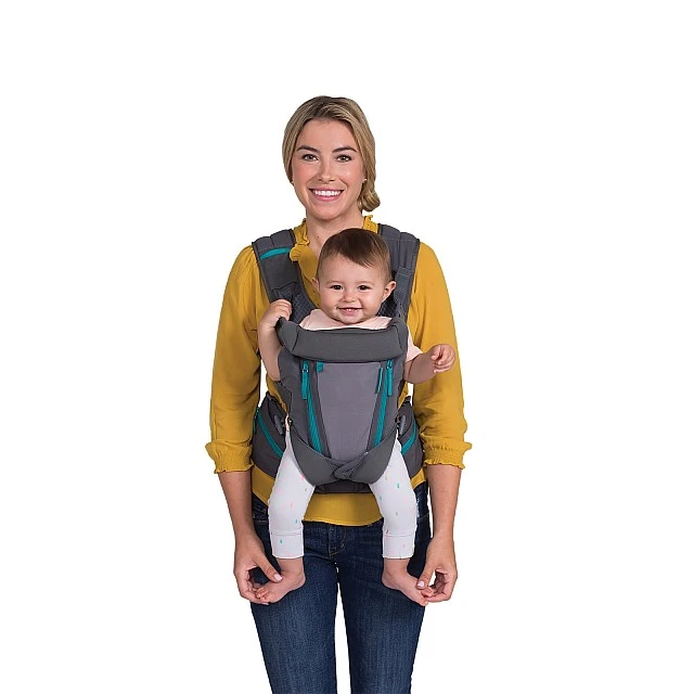 Ergonomic baby carrier with pockets, Infantino, 4 in 1, Gray, from 3.6 to 18 kg.
