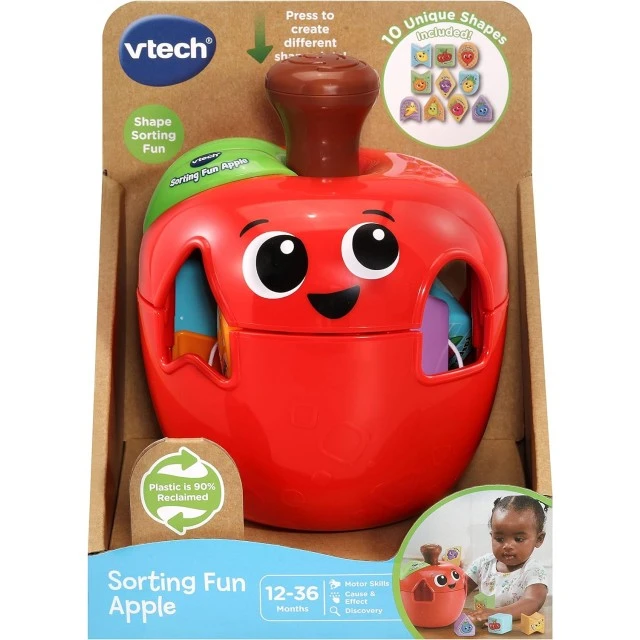 Interactive toy Sorter Apple, 13.3 x 11.9 x 17.8 cm