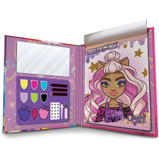 Творчески комплект, Lisciani, Monster High, Модна папка за гримиране
