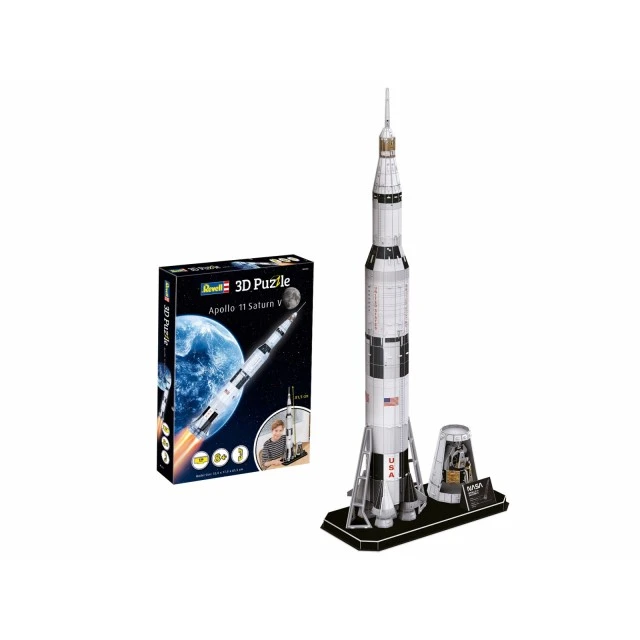 Apollo 11 Saturn V 3D puzzle, 136 pieces