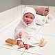 Комплект аксесоари за кукла 14 Халат за баня, 4 части, Розов