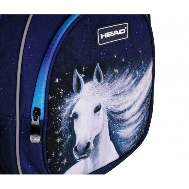 School backpack, Head, Galactic Unicorn, 39x28x15 cm