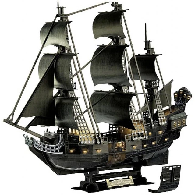 Puzzle Pirates of the Caribbean, Black Pearl with LED lighting, 293 pieces