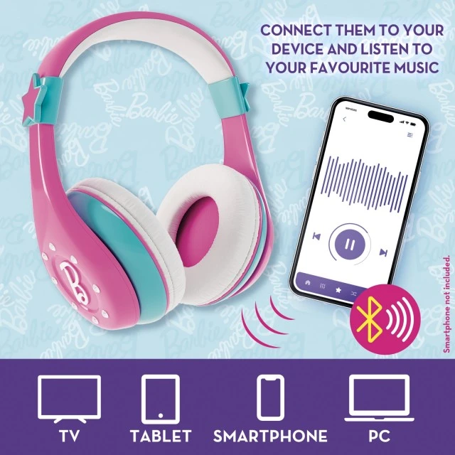 Set of microphone and headphones, Lisciani, Barbie