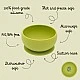 Silicone vacuum feeding bowl, Sassi, Dinosaur