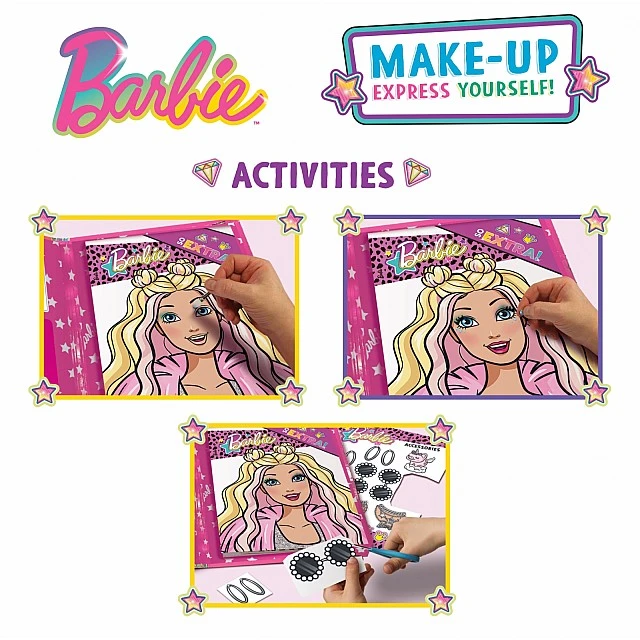 Творчески комплект, Lisciani, Barbie, Модна папка за гримиране