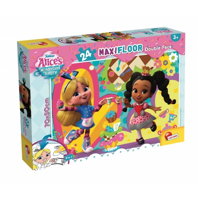 Puzzle, Lisciani, Alice in Wonderland, Double-sided puzzle 24 pieces