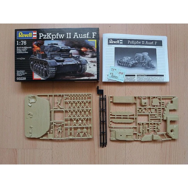 German WWII tank PzKpfw II Ausf. F - prefabricated model