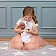 Комплект аксесоари за кукла 14 Халат за баня, 4 части, Розов