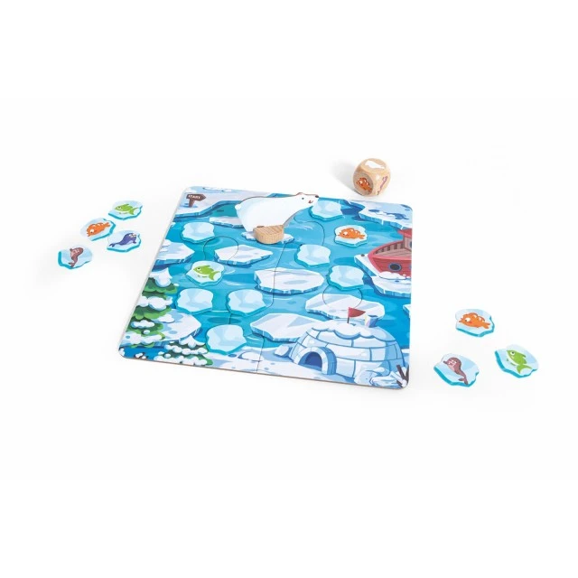 Memory board game with Frosty the polar bear, Hape, 20 pieces
