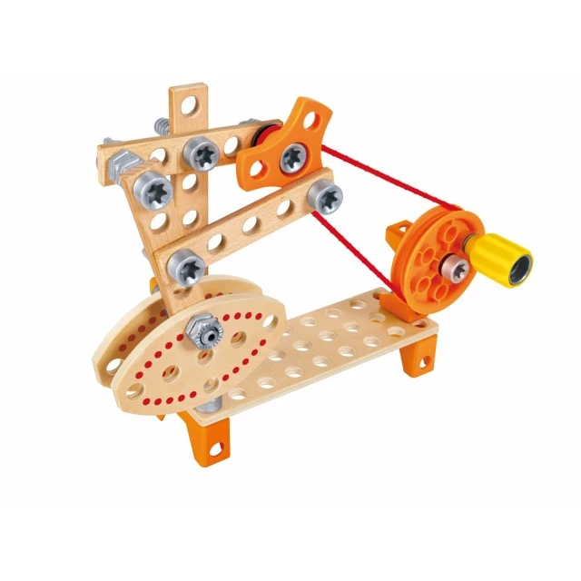Wooden set, Hape, Little Inventor, Build Your Own Carnival, 73 pieces