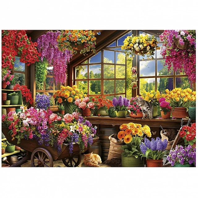 Puzzle, Educa, Garden House, 1500 pieces