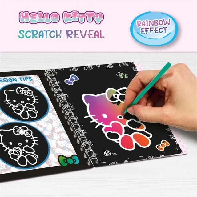 Творчески комплект, Lisciani, Hello Kitty, Scratch Reveal, Скречбук