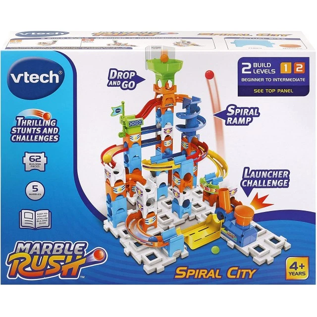 Color Track with Marble Balls, Spiral City, 62 Piece Play Set