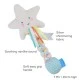 Baby soft rattle on a stick Star, 20 cm