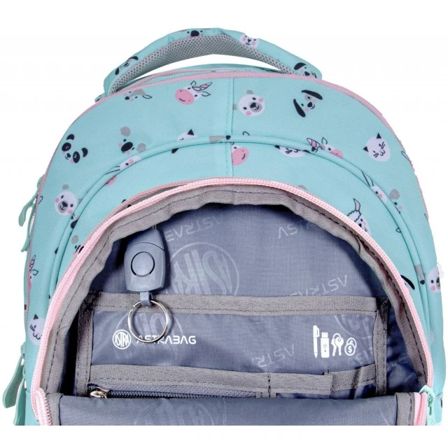 School backpack, Astra, Panda, 39x28x15cm