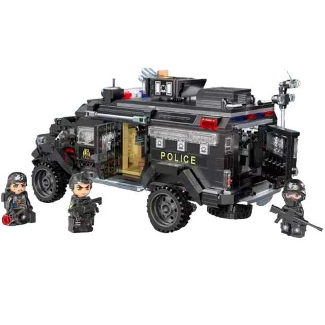 Конструктор, Qman, Mine City, Брониран камион SWAT, 1250 части