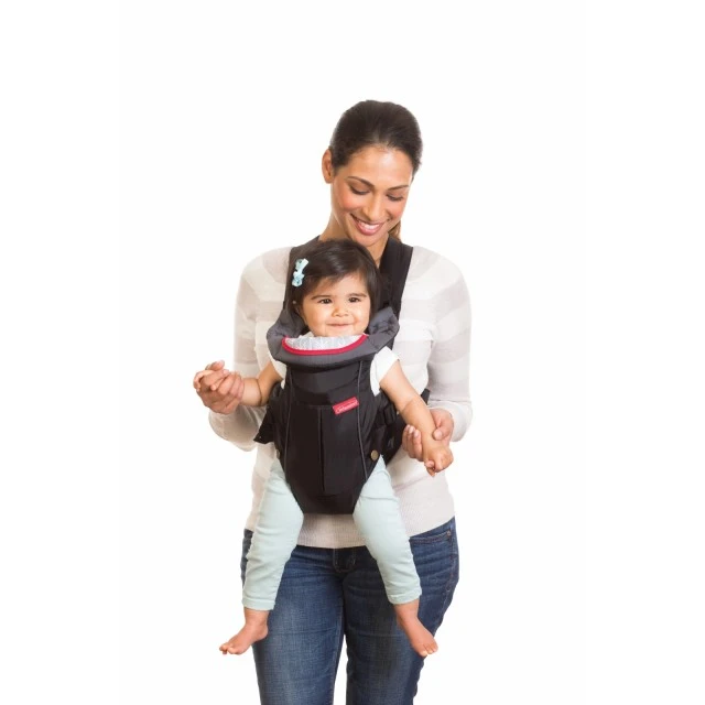Ergonomic baby carrier with pocket, Infantino, 2 in 1, Black, from 3.6 to 11.3 kg.