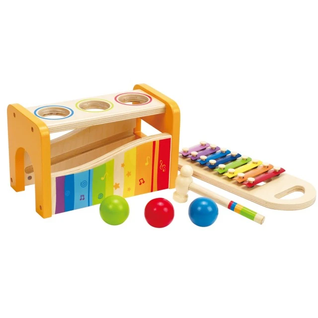 Set of lyre, xylophone and multi-colored balls
