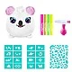 Creative set, Canal Toys, Mini plush toy for coloring, Neon, 15 cm