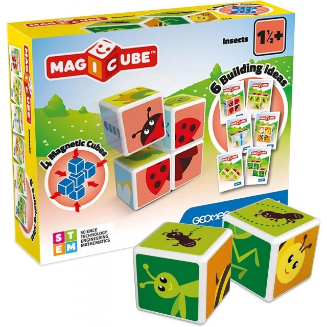 Magicube Magnetic Building Block, Insects and Cards 121, 11 Pieces