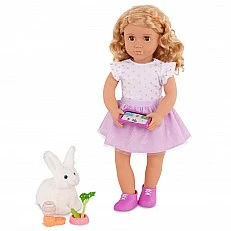 Doll, Battat, Our Generation, Tabby with accessories and book, 46 cm